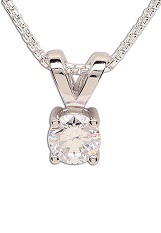 very nice silver clear cz baby charm necklace